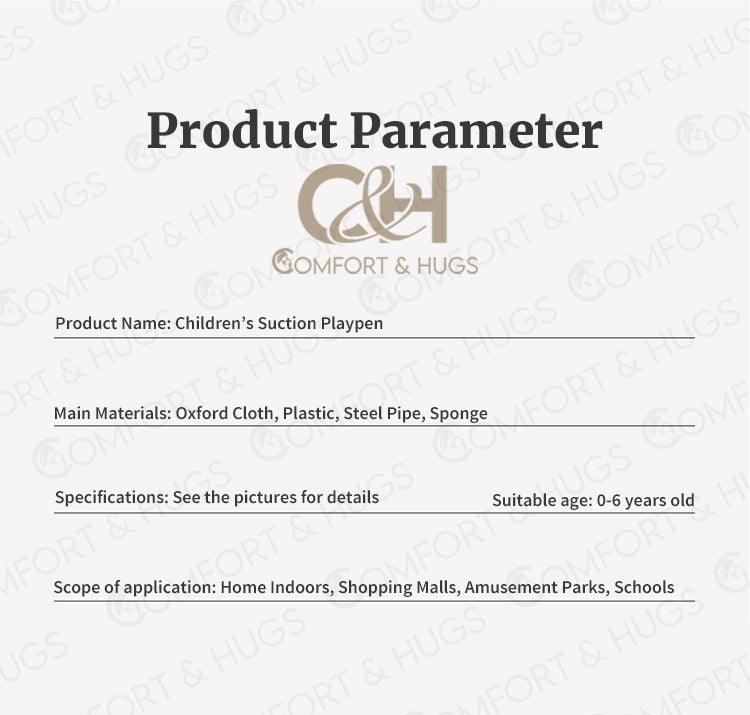 Baby Safety Fence Playpen For Toddlers Play Yard Playpen for Babies and Toddlers with Ocean Balls, Indoor & Outdoor Safety Baby Activity Center with Breathable Mesh, Anti-Slip Suckers and Zipper Gate Comfort & Hugs - Comfort & Hugs