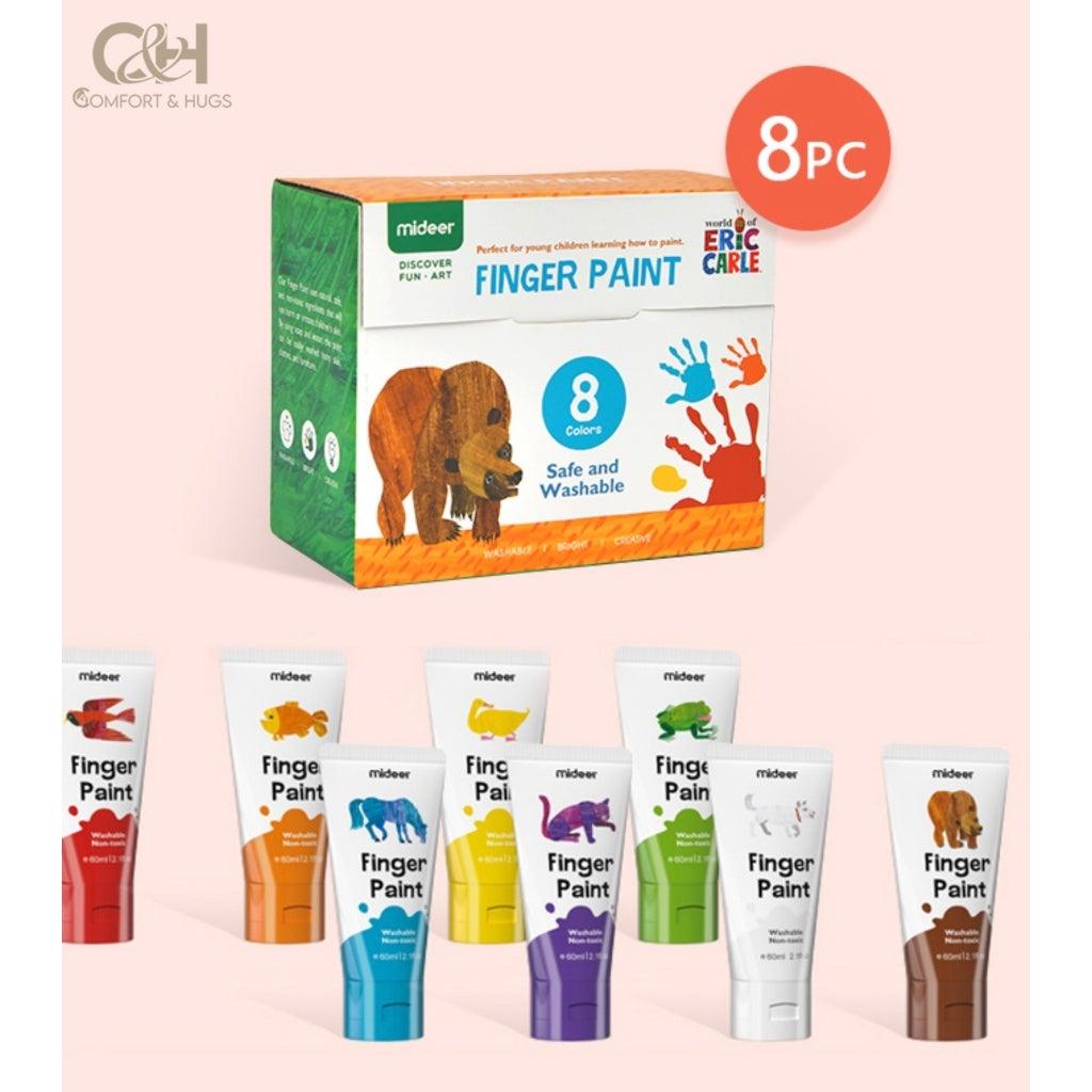 Comfort & Hugs x Mideer Kids Toys Toy Eric Carle Safe Washable Finger Paint 6pcs/8pcs/12pcs - Comfort & Hugs