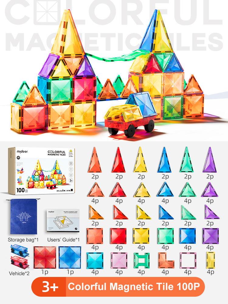 Comfort and Hugs x MIDEER Authentic Magnetic Tiles 60 100 PCS / Marble Run 100 PCS/ Animal Theme 40 PCS Educational Toys - Comfort & Hugs