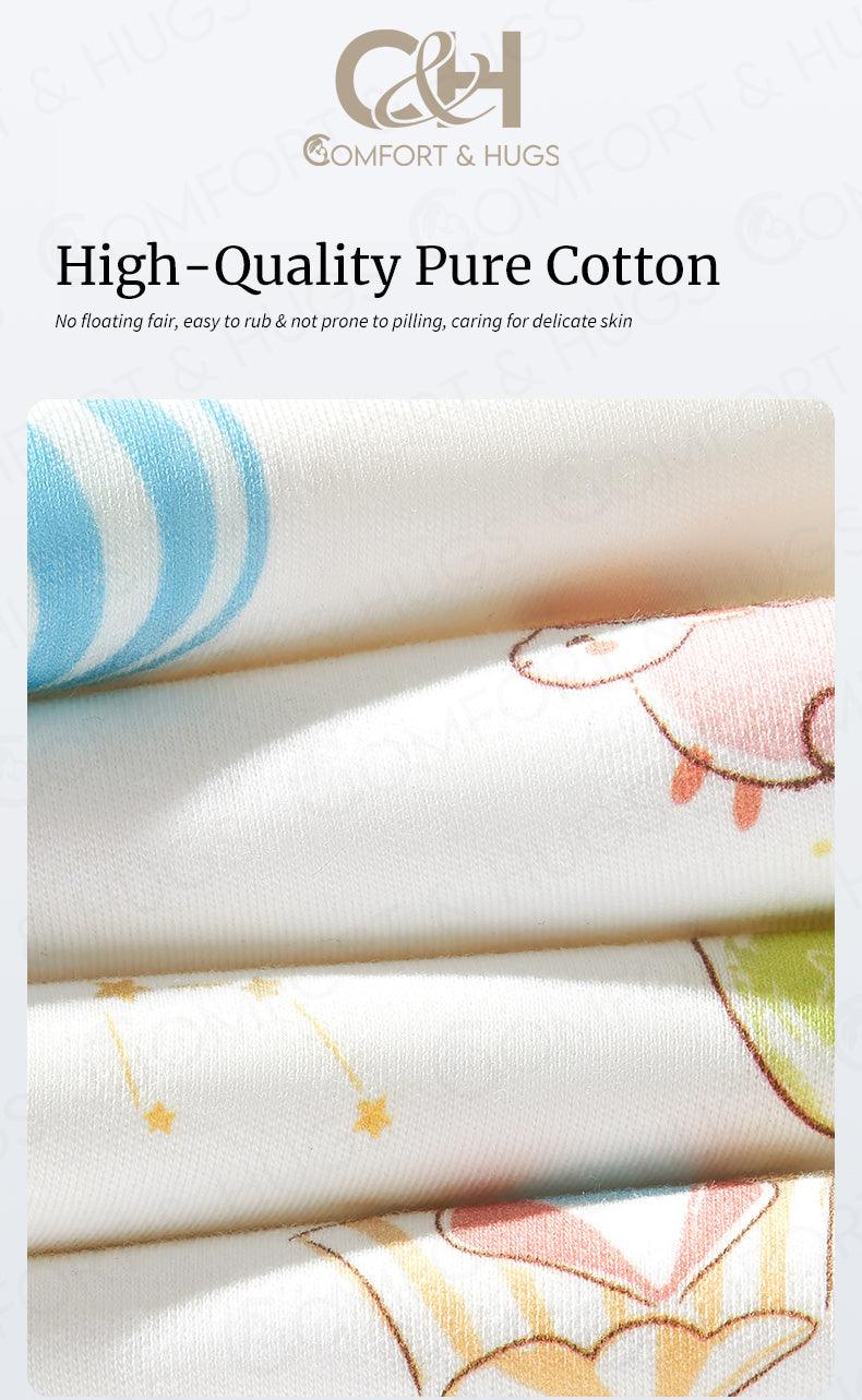 Kids/ Baby's Pure Cotton Organic U-shaped Bib Baby Bibs for Drooling and Teething, Absorbent Drool Bibs for Baby Girl and Boy, Adjustable to Fit Newborns to Toddlers Comfort & Hugs - Comfort & Hugs