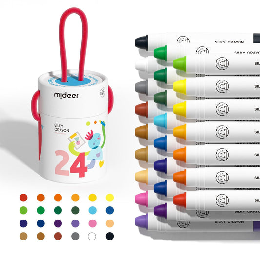 Comfort and Hugs x Mideer Silky Washable Crayons Colorful Children Kids Quality 8/12/24/36 Color Set - Comfort & Hugs