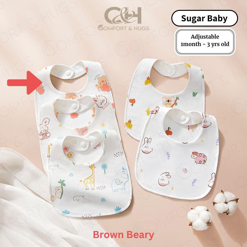 Kids/ Baby's Pure Cotton Organic U-shaped Bib Baby Bibs for Drooling and Teething, Absorbent Drool Bibs for Baby Girl and Boy, Adjustable to Fit Newborns to Toddlers Comfort & Hugs - Comfort & Hugs