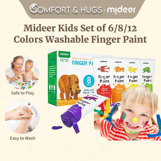 Comfort & Hugs x Mideer Kids Toys Toy Eric Carle Safe Washable Finger Paint 6pcs/8pcs/12pcs - Comfort & Hugs