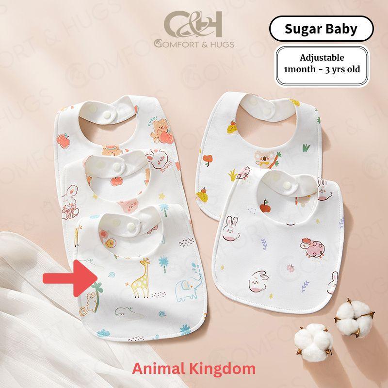 Kids/ Baby's Pure Cotton Organic U-shaped Bib Baby Bibs for Drooling and Teething, Absorbent Drool Bibs for Baby Girl and Boy, Adjustable to Fit Newborns to Toddlers Comfort & Hugs - Comfort & Hugs