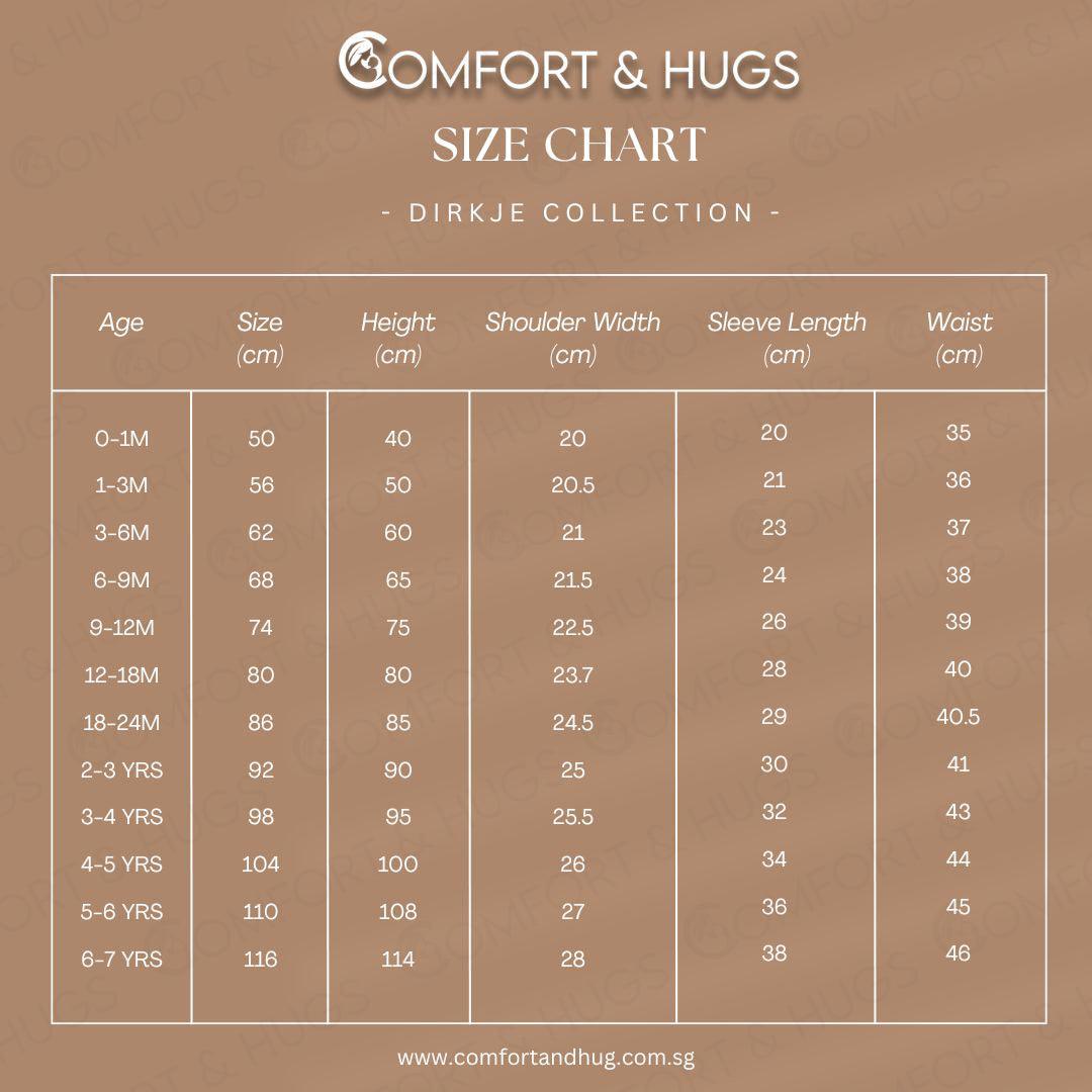 Comfort & Hugs x Dirkje Collection Girls Dress With Dark Blue Hairband Summer Cotton Outfit Full Set - Comfort & Hugs