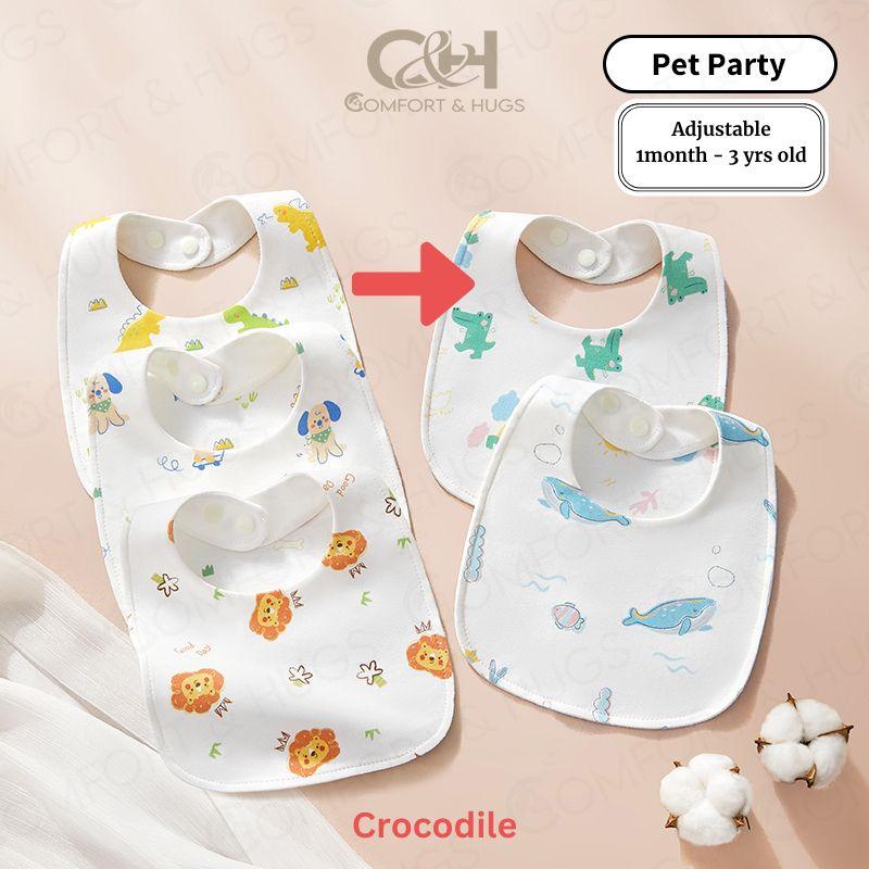 Kids/ Baby's Pure Cotton Organic U-shaped Bib Baby Bibs for Drooling and Teething, Absorbent Drool Bibs for Baby Girl and Boy, Adjustable to Fit Newborns to Toddlers Comfort & Hugs - Comfort & Hugs