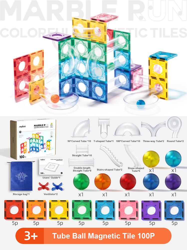 Comfort and Hugs x MIDEER Authentic Magnetic Tiles 60 100 PCS / Marble Run 100 PCS/ Animal Theme 40 PCS Educational Toys - Comfort & Hugs