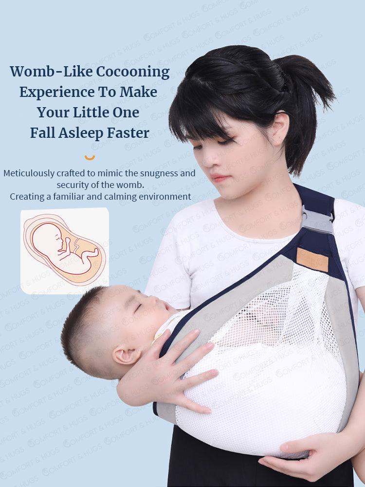 Baby Carrier Newborn to Toddler Baby Shoulder Sling Carrier Cotton Fabric Baby Travel Essential Comfort & Hugs - Comfort & Hugs