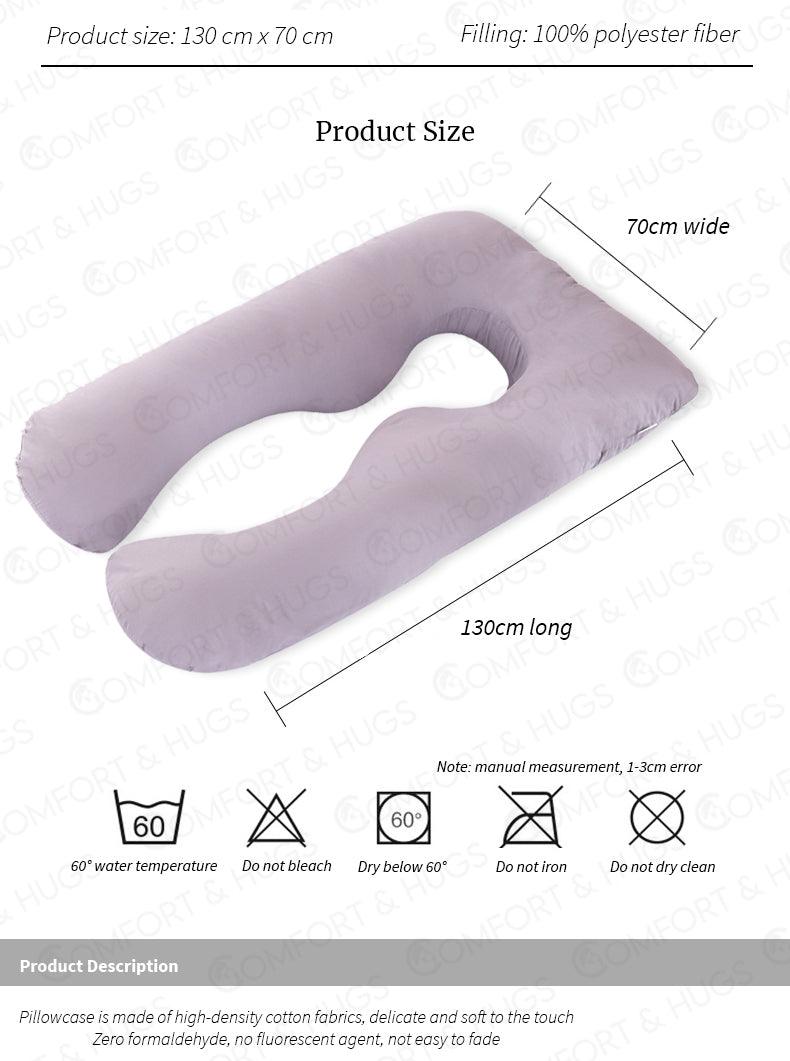 Comfort & Hugs Pregnancy Pillows U Shaped Full Body Maternity Pillow with Removable Cover Cooling Pregnant Support Pillow for Sleeping - Comfort & Hugs