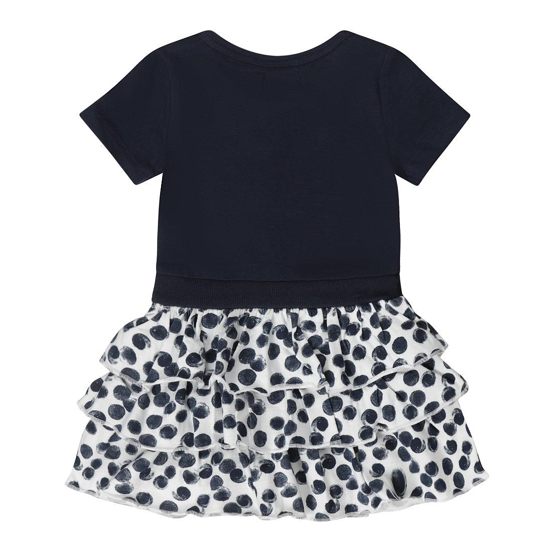 Comfort & Hugs x Dirkje Collection Girls Dress With Dark Blue Hairband Summer Cotton Outfit Full Set - Comfort & Hugs