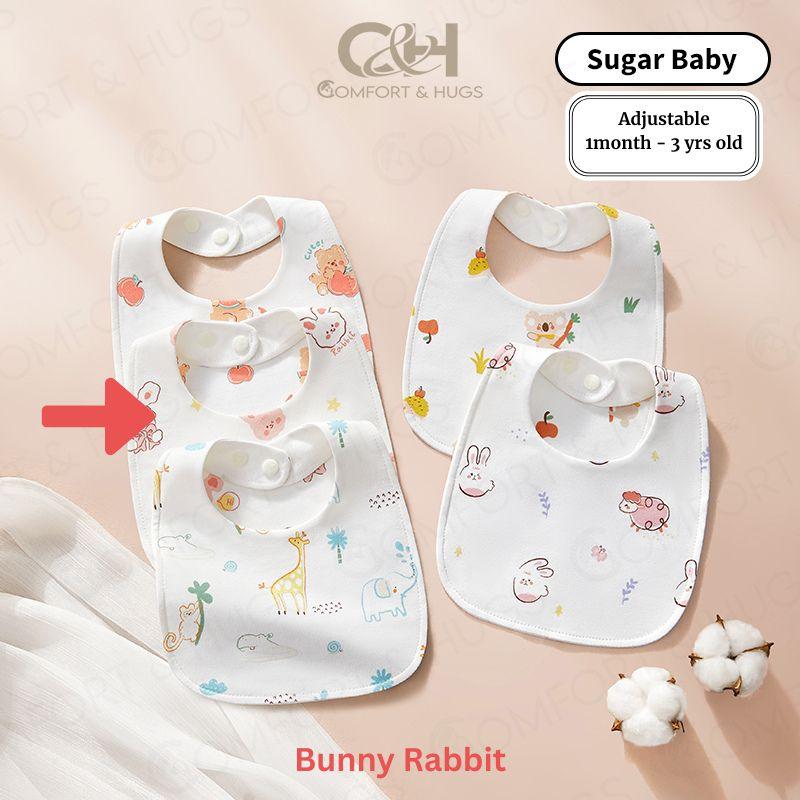 Kids/ Baby's Pure Cotton Organic U-shaped Bib Baby Bibs for Drooling and Teething, Absorbent Drool Bibs for Baby Girl and Boy, Adjustable to Fit Newborns to Toddlers Comfort & Hugs - Comfort & Hugs