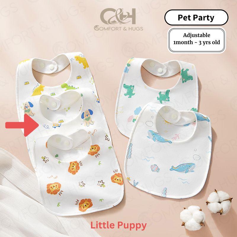 Kids/ Baby's Pure Cotton Organic U-shaped Bib Baby Bibs for Drooling and Teething, Absorbent Drool Bibs for Baby Girl and Boy, Adjustable to Fit Newborns to Toddlers Comfort & Hugs - Comfort & Hugs