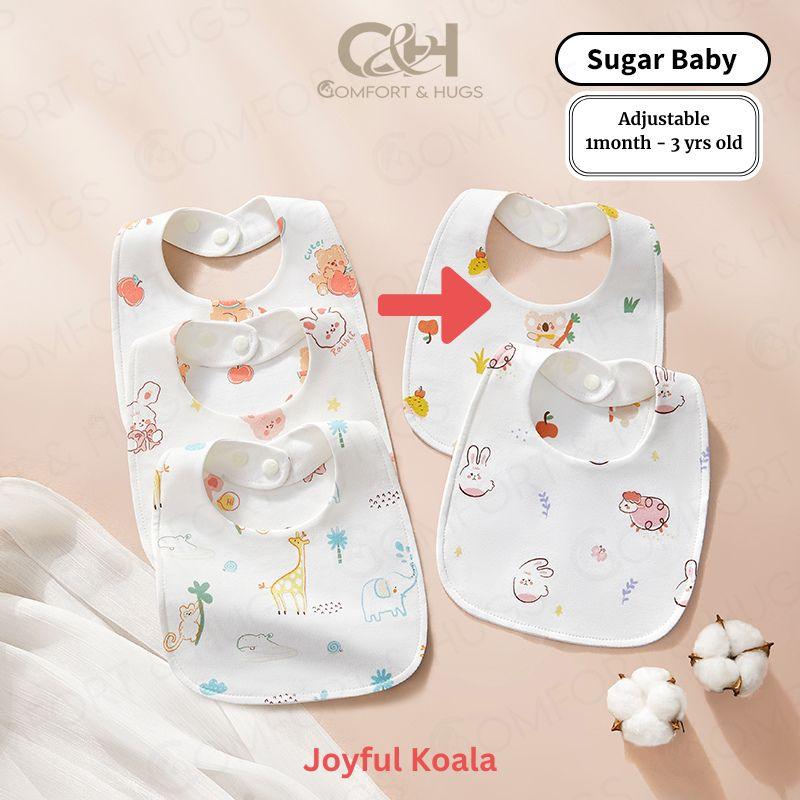 Kids/ Baby's Pure Cotton Organic U-shaped Bib Baby Bibs for Drooling and Teething, Absorbent Drool Bibs for Baby Girl and Boy, Adjustable to Fit Newborns to Toddlers Comfort & Hugs - Comfort & Hugs