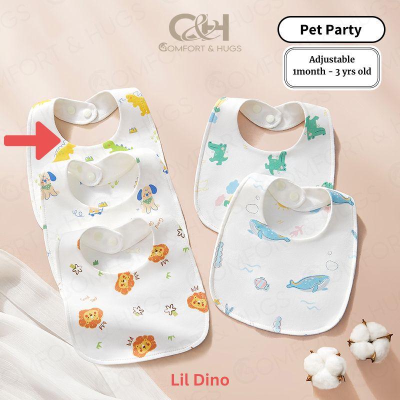 Kids/ Baby's Pure Cotton Organic U-shaped Bib Baby Bibs for Drooling and Teething, Absorbent Drool Bibs for Baby Girl and Boy, Adjustable to Fit Newborns to Toddlers Comfort & Hugs - Comfort & Hugs