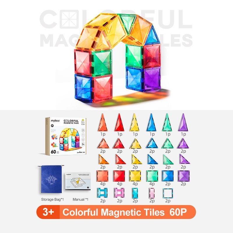 Comfort and Hugs x MIDEER Authentic Magnetic Tiles 60 100 PCS / Marble Run 100 PCS/ Animal Theme 40 PCS Educational Toys - Comfort & Hugs