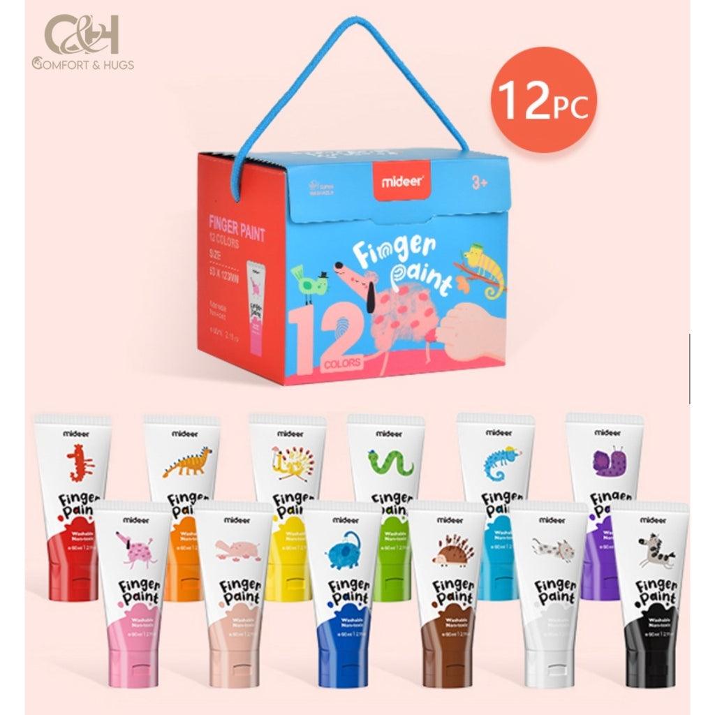 Comfort & Hugs x Mideer Kids Toys Toy Eric Carle Safe Washable Finger Paint 6pcs/8pcs/12pcs - Comfort & Hugs