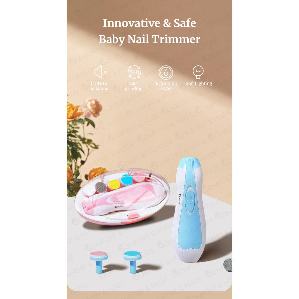 Baby Nail Trimmer New 6 in 1 LED Light Electric Baby Care Safe Electric Baby/Toddler Nail Trimmer Comfort & Hugs - Comfort & Hugs