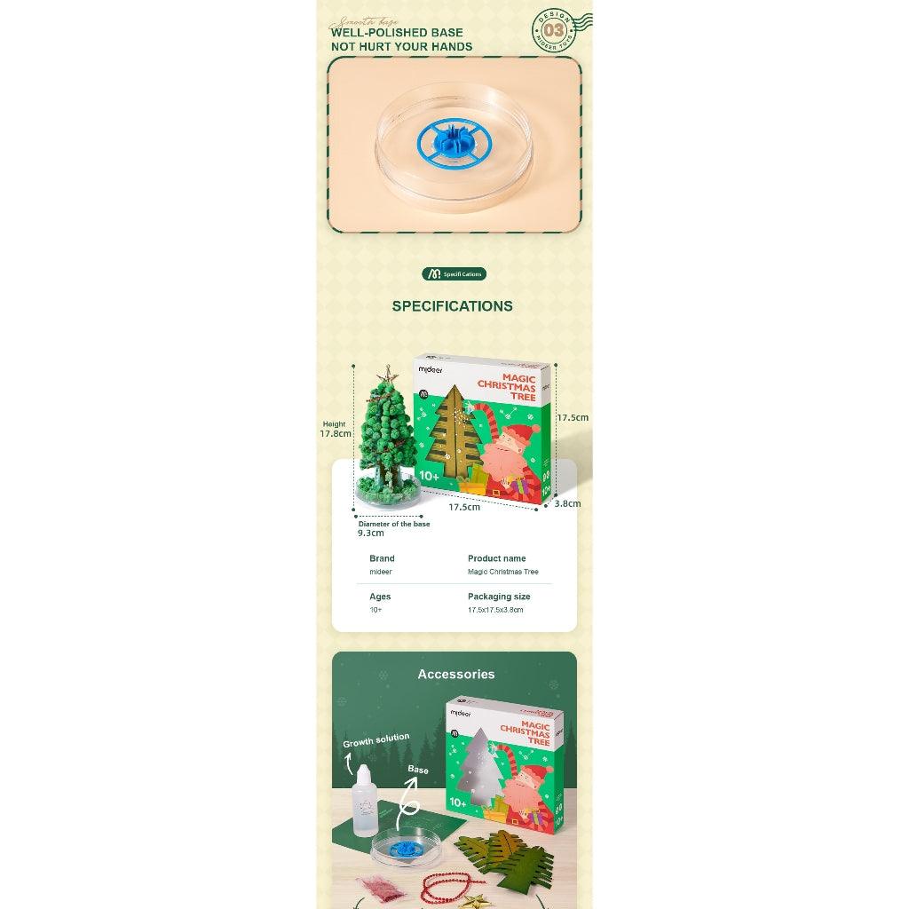 Mideer Magic Growing Crystal Christmas Tree, Presents Novelty Kit for Kids Funny Educational and Party Toys - Comfort & Hugs