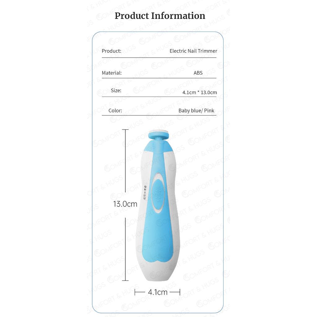 Baby Nail Trimmer New 6 in 1 LED Light Electric Baby Care Safe Electric Baby/Toddler Nail Trimmer Comfort & Hugs - Comfort & Hugs