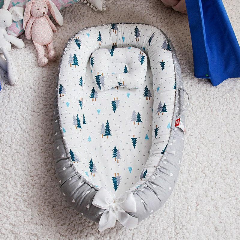 Baby Nest Baby Nest Pod for Newborn Soft Sleeping Cribs Cuddle Pads with Pillow 100% Cotton Comfortable Comfort & Hugs - Comfort & Hugs