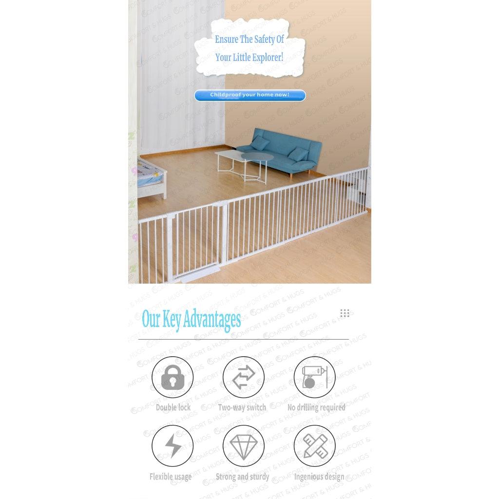 SG Baby Safety Gate - Auto Lock Fence Bedroom Baby Kids Pet Dog Cat Child Door Frame Barrier HDB Home Comfort & Hugs - Comfort & Hugs
