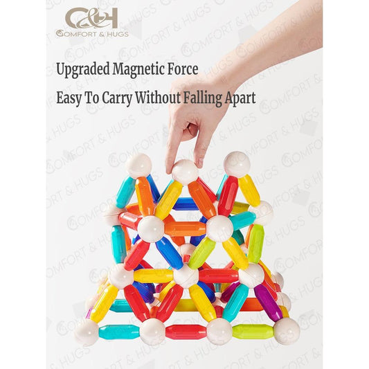 Mideer Rainbow Magnetic Sticks Available in 60pcs and 100pcs - Comfort & Hugs