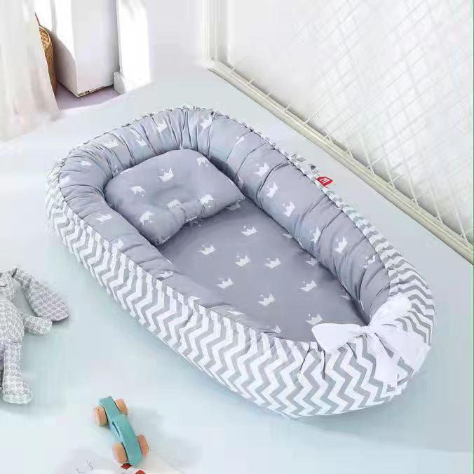 Baby Nest Baby Nest Pod for Newborn Soft Sleeping Cribs Cuddle Pads with Pillow 100% Cotton Comfortable Comfort & Hugs - Comfort & Hugs