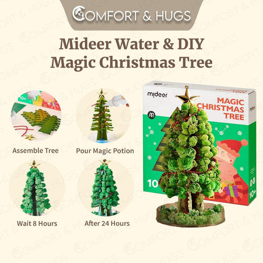Mideer Magic Growing Crystal Christmas Tree, Presents Novelty Kit for Kids Funny Educational and Party Toys - Comfort & Hugs