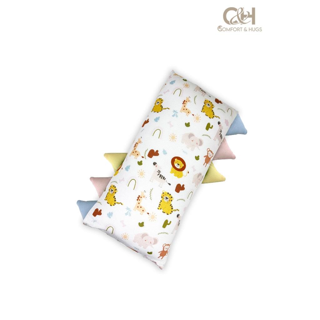 Comfort & Hugs Bed Time Buddy Organic Bamboo Hypoallergenic Baby Pillow With Triangular Tag - Comfort & Hugs