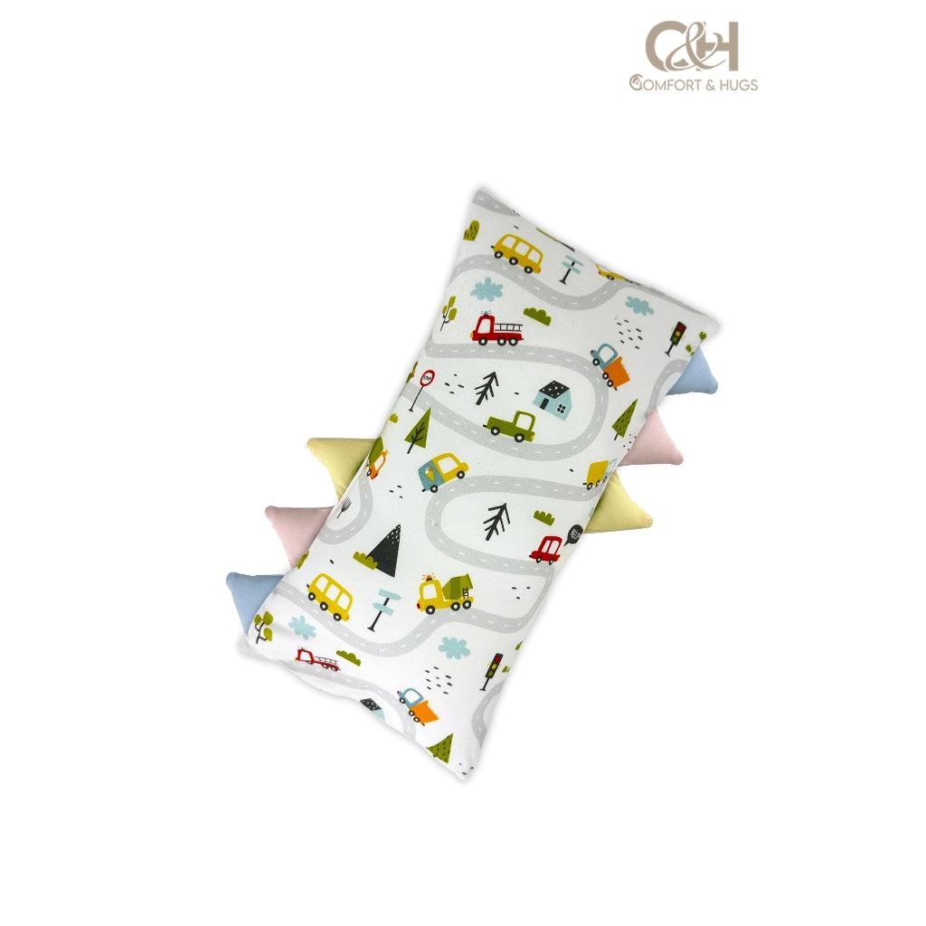 Comfort & Hugs Bed Time Buddy Organic Bamboo Hypoallergenic Baby Pillow With Triangular Tag - Comfort & Hugs