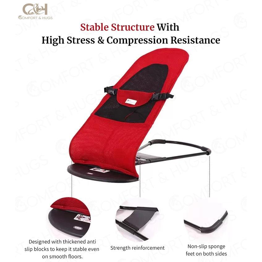 [Comfort & Hugs] Soothing Baby Rocking Chair & Cradle | Newborn Recliner & Sleep Coaxing Bed - Comfort & Hugs